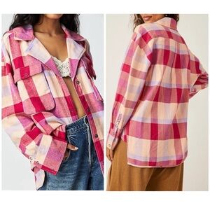 Free People / We the Free Izzie Cargo Shirt - Mulberry - XS